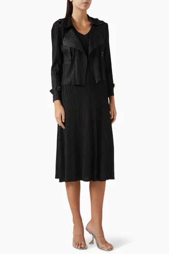 Olive Jacket & Midi Dress Set