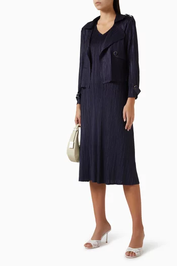 Olive Jacket & Midi Dress Set