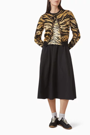 كارديغان بنقشة جلد نمر مزيج فيسكوز