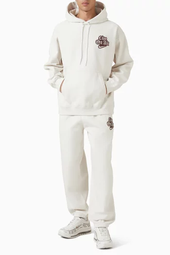 كنزة بغطاء رأس وشعار سولو صوف