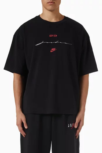 Flight Script T-shirt in Cotton