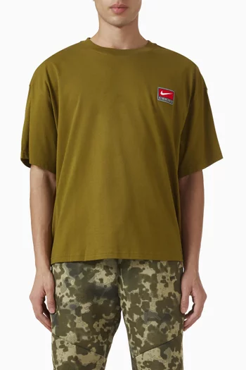 تي شيرت لايف بقصة مربعة قماش منسوج