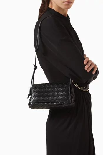 Notturno Crossbody Bag in Intrecciato Nappa Leather