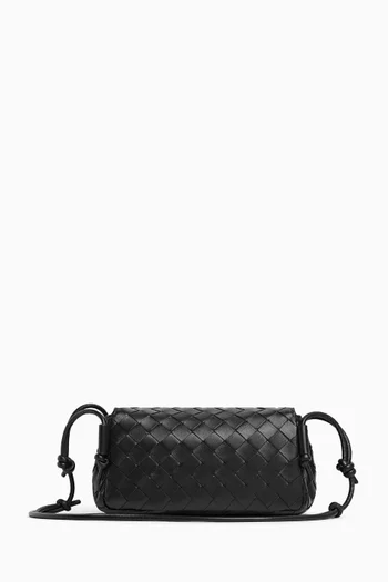 Notturno Crossbody Bag in Intrecciato Nappa Leather