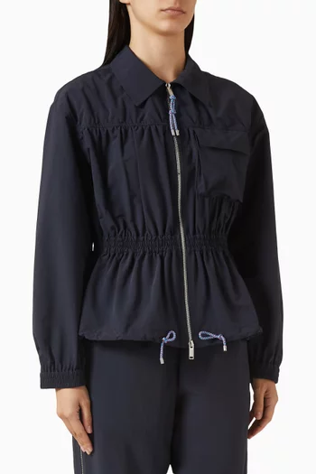Ruched Jacket in Ripstop Fabric