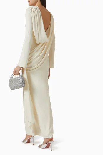 فستان طويل بدرابيه