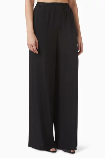Hulin Wide-leg Pants in Crepe de Soie