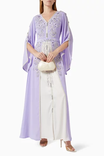 Embroidered Belted Kaftan