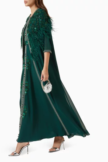 طقم قفطان مطرز، قطعتان