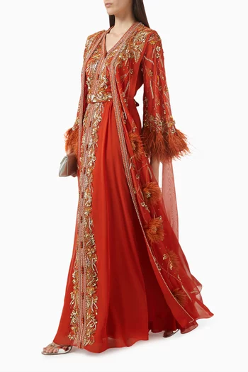 2-piece Embellished Kaftan Set