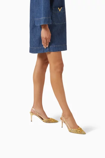 حذاء كلاسيك فولي فولياج بسير خلفي وكعب 90 مم جلد