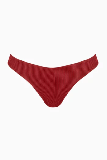 Ribbed Basic Bikini Briefs in Lycra