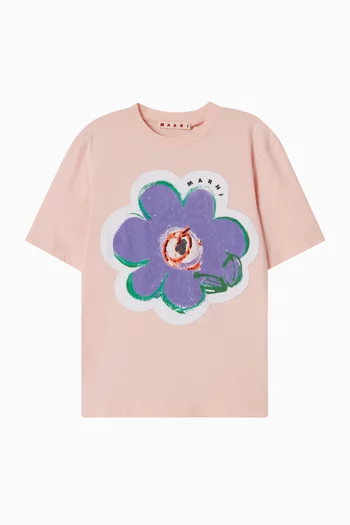 Flower Logo T-shirt in Cotton