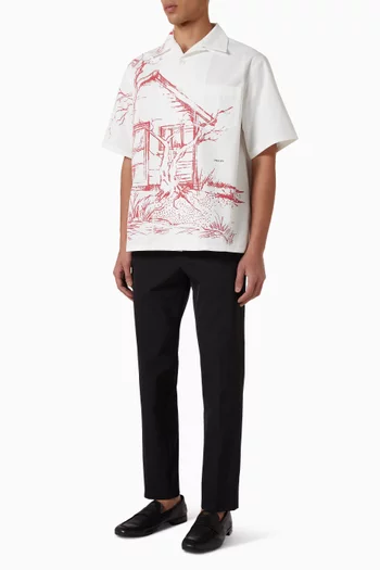 Oversized Bowling Shirt in Cotton