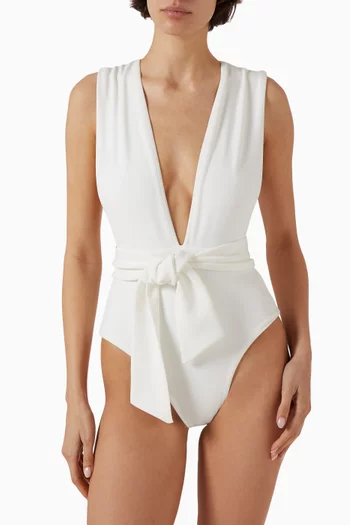 V-neck One-piece Swimsuit