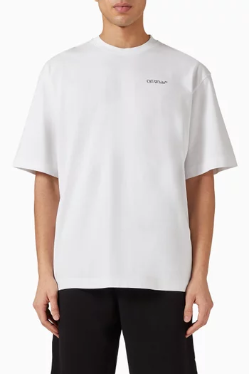 تي شيرت سكيت بنصف شعار الأسهم قطن