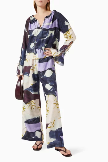 Nevis Printed Top in Silk