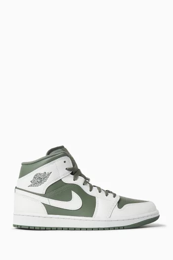 Air Jordan 1 Mid Sneakers in Leather