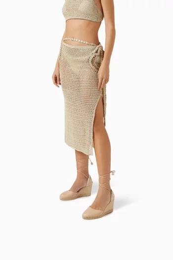 Carina 90 Espadrille Wedge Sandals in Nappa Leather