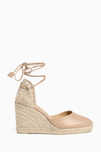 Carina 90 Espadrille Wedge Sandals in Nappa Leather