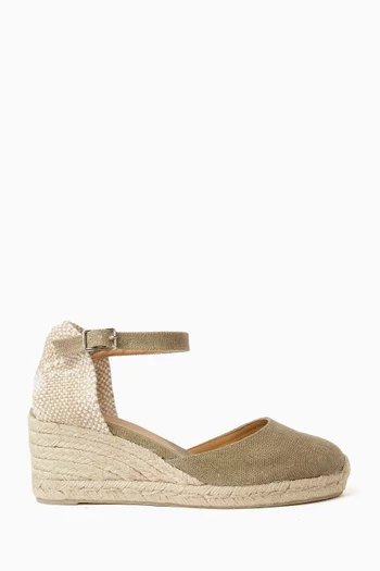 Carol 70 Wedge Sandals in Canvas