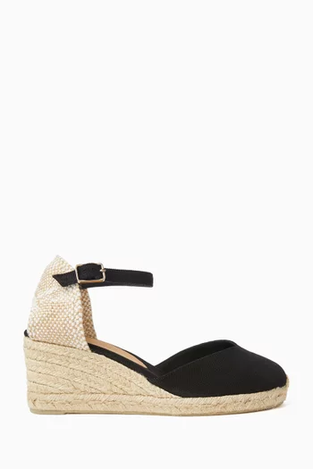 Chiarita 70 Wedge Sandals in Canvas