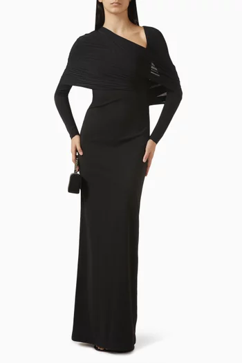 Asymmetric Shawl Dress