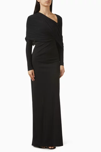 Asymmetric Shawl Dress