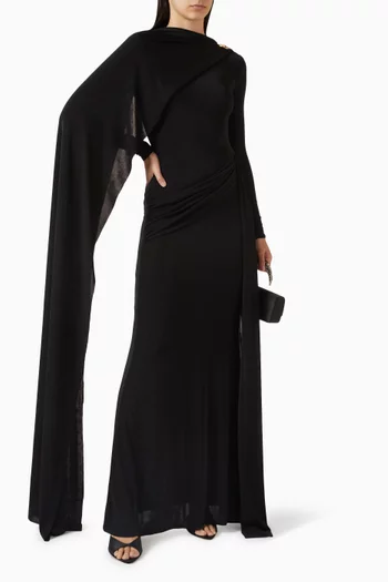 Draped Cape Dress