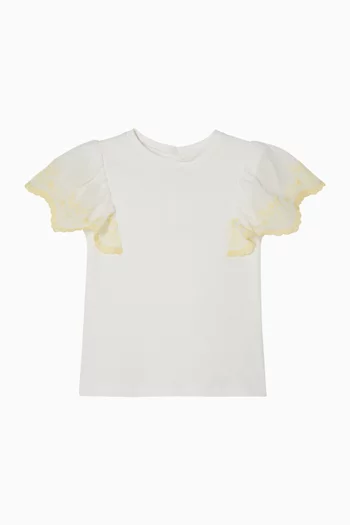 Embroidered T-shirt in Cotton