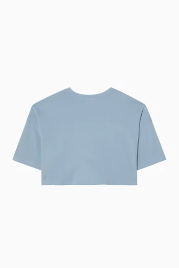 Logo Cropped T-shirt in Cotton