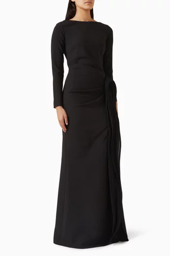 Boat-neck Maxi Dress