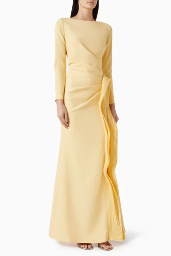 Boat-neck Maxi Dress