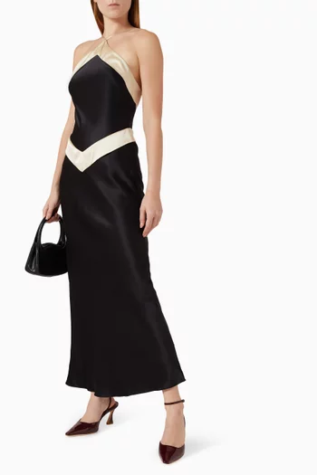 فستان جيليان بظهر مكشوف حرير