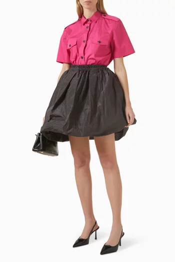 Gathered Skirt in Technical Taffeta