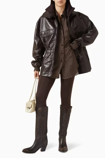 Peri Striped Shirt in Satin