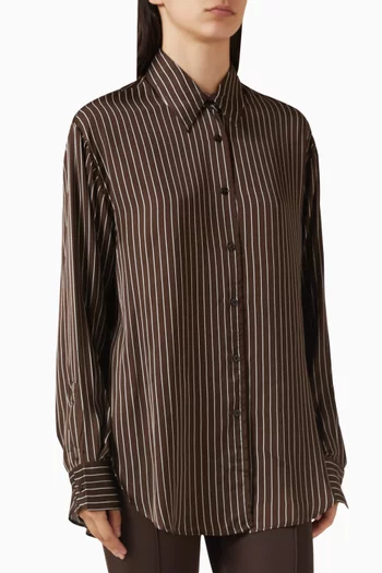 Peri Striped Shirt in Satin