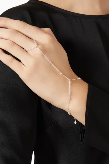 سوار كانديس بسلسلة يد فضة إسترلينية