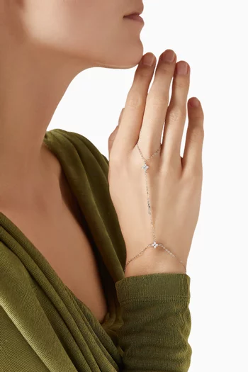 Irene Star Hand Chain Bracelet in Sterling Silver