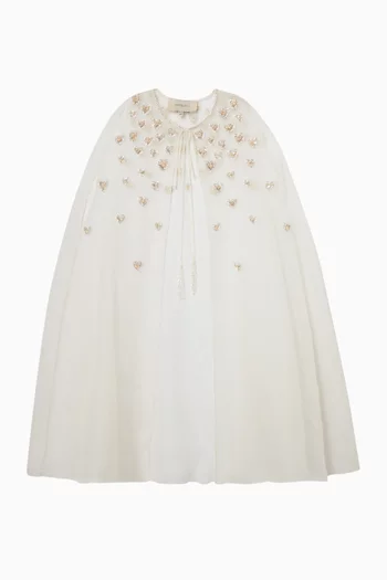 Embellished Cape in Tulle