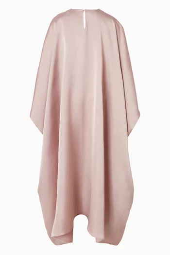 Embellished Neck Kaftan in Satin