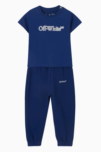 تي شيرت بوكيش بشعار الماركة بتصميم متشقق قطن