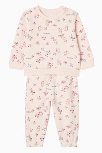 سويت شيرت بفتحة رقبة مستديرة وشعار الأسهم 