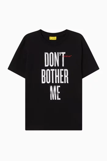 تي شيرت بطبعة بعبارة Don't bother me‏ قطن
