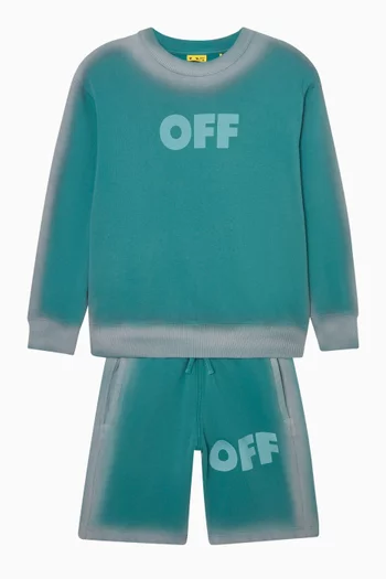 Dyed Spray Sweatshorts in Cotton