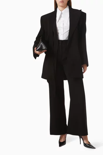 جاكيت بقصة فضفاضة كريب