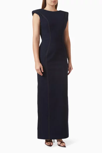 فستان طويل بلا أكمام دينم