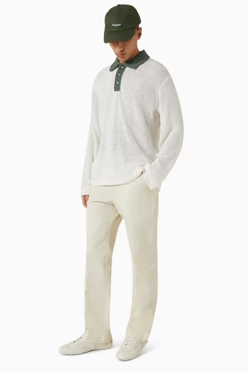 Knitted Rugby Shirt in Cotton-blend