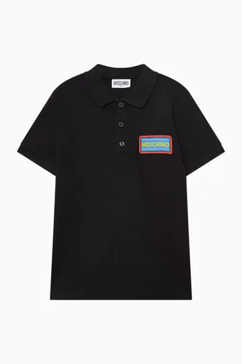 Patch Polo Shirt in Cotton