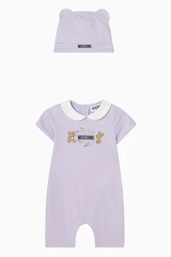 Teddy Romper & Beanie Gift Set